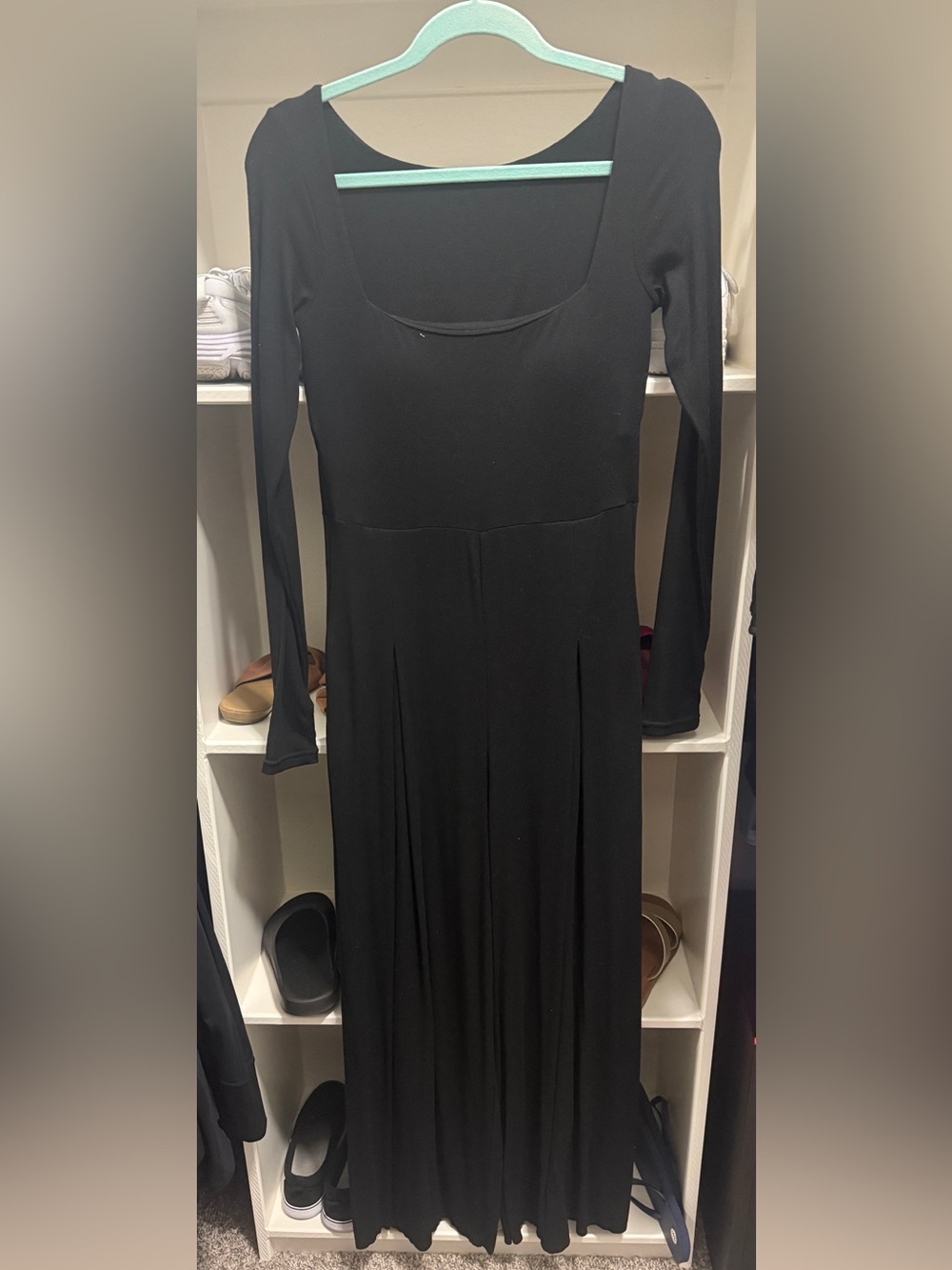 POPFLEX Black Go With the Flow Long-Sleeve Jumpsuit